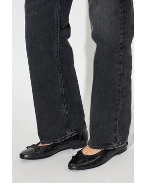 Tory Burch Leather Ballerina Flats - Black