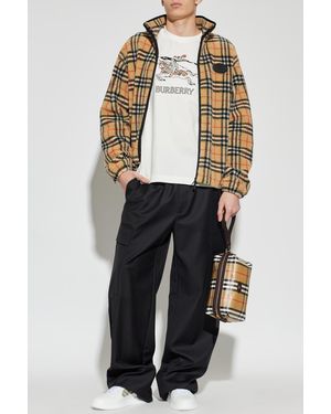 Burberry Jacket With A Distinctive Check Pattern - Brown