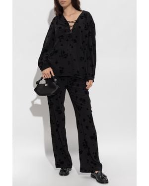 Zadig & Voltaire "Poma" Loose-Fit Pants - Black