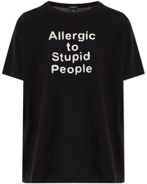 R13 T-Shirt With Print - Black
