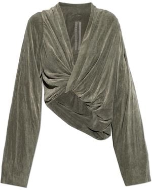Rick Owens Velvet Top 'Twist' - Green