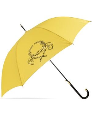 Moschino Parasol With Logo - Yellow