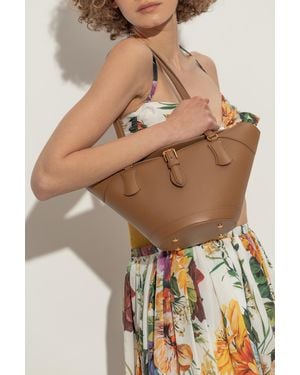 Dolce & Gabbana Leather Shoulder Bag - Brown