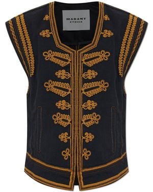 Isabel Marant Chaleco Vaquero "Edmee" Mujer - Black