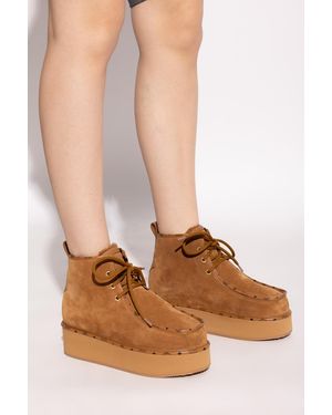 MCM Platform Snow Boots - Brown