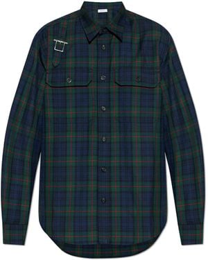 McQueen Checked Pattern Shirt - Blue