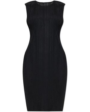 Pleats Please Issey Miyake Pleated Dress - Black