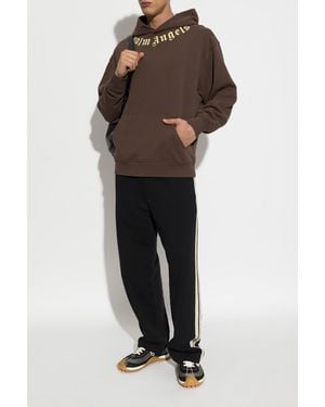 Palm Angels Cotton Hoodie - Brown