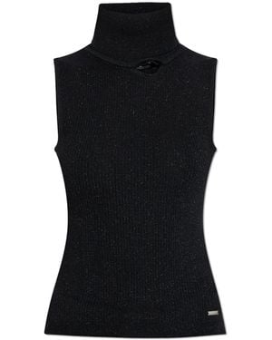 DSquared² Top With Stand-Up Collar - Black