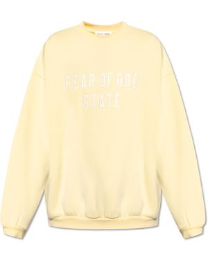 Fear Of God Sweatshirt With Embroidered Logo - Natural