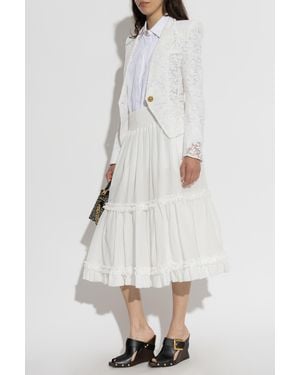 Balmain Lace Blazer - White