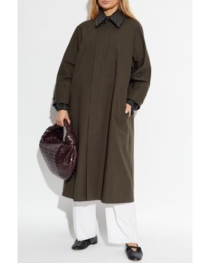 Bottega Veneta Cotton Coat With Belt - Brown