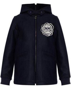 KENZO Wool Jacket With Patch - Blue