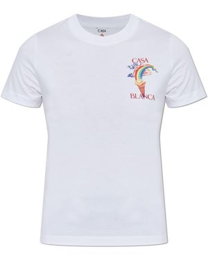 CASABLANCA Printed T-Shirt - White