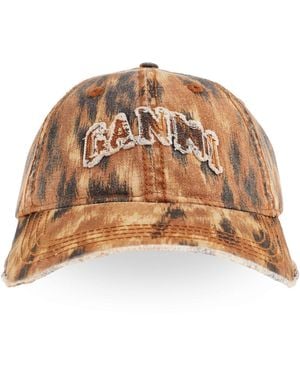 Ganni Baseball Cap - Natural