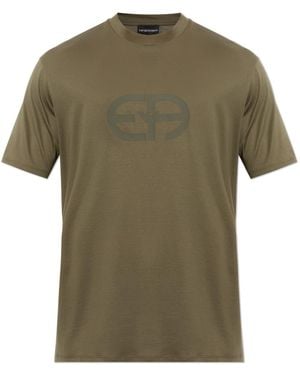 Emporio Armani T-Shirt With Logo - Green