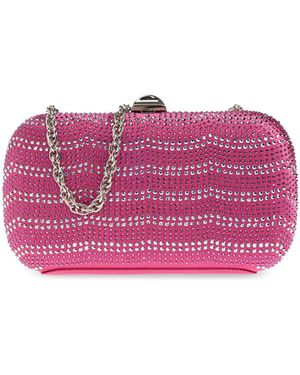 Rodo Clutch With Cubic Zirconia - Purple