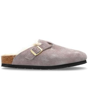 Birkenstock Boston Ii Vl/Shearling Mules - Grey