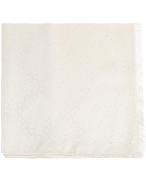 Ferragamo Scarf With Lurex Thread And Shimmering Sequins - White