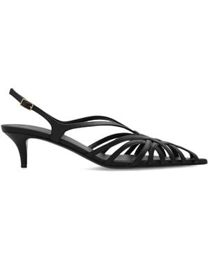 Balmain Leather Heeled Sandals - Black