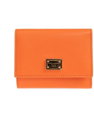 Dolce & Gabbana Leather Wallet - Orange