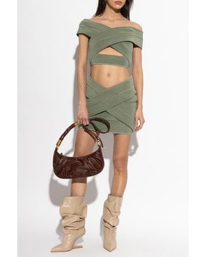 Balmain Short Sleeveless Top - Green