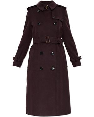 Burberry Cashmere Coat 'Kensington' - Purple