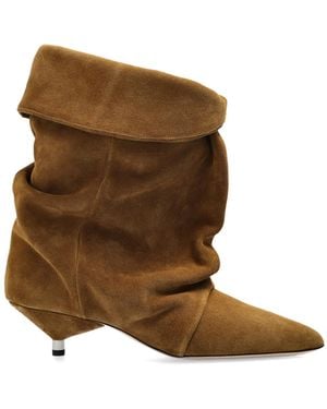 Isabel Marant Suede Heeled Ankle Boots Edrik, - Brown