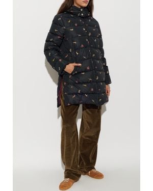 Etro Down Jacket With Colorful Print - Black