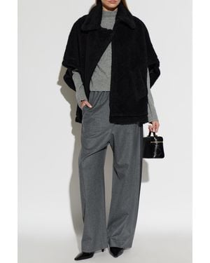 Max Mara Wool Poncho 'Tebe' - Black