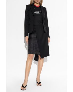 Vetements Wool Blazer With Double Vent - Black