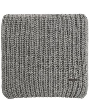 DSquared² Wool Scarf With Sewn-In Logo - Grey