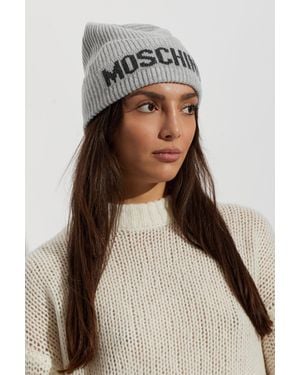 Moschino Cap With Logo - Natural