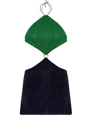 Oséree Dress With Glitter Finish - Green