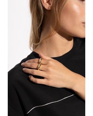 Kate Spade Two Rings With A Banana Motif - Black