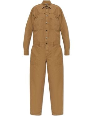 DSquared² Cotton Jumpsuit - Natural