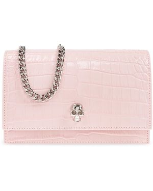 McQueen Clutch Bag 'Skull Small' - Pink