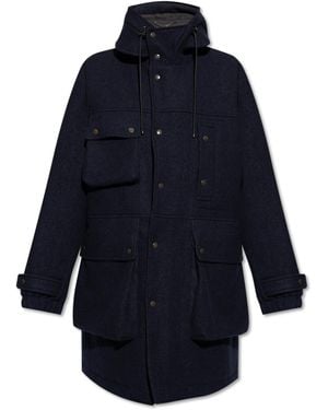 Dries Van Noten Wool Coat - Blue