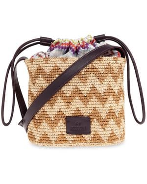 Missoni Shoulder Bag 'Small' With Logo - Natural