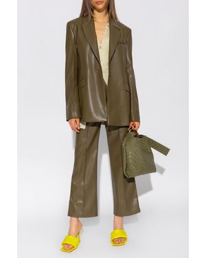 Nanushka 'mariko' Blazer In Vegan Leather - Green
