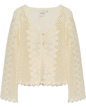 Posse Cotton Cardigan 'Saskia' - Natural