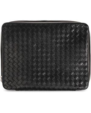 Bottega Veneta 'Intrecciato Medium' Travel Case - Black