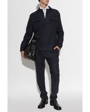 Eleventy Wool Set: Jacket And Pants - Black
