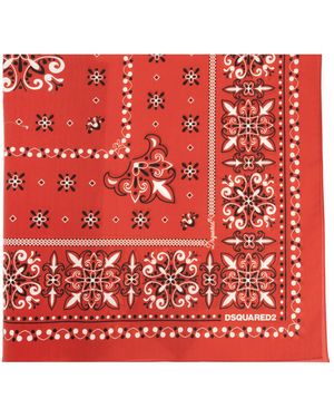 DSquared² Cotton Scarf - Red