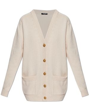 Balmain V-Neck Cardigan - White