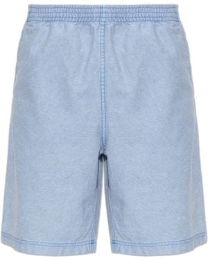 American Vintage Shorts With Patch - Blue