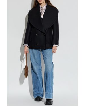 Bottega Veneta Short Wool Coat - Blue
