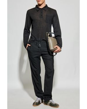 Maison Margiela Tapered Leg Pants, - Black