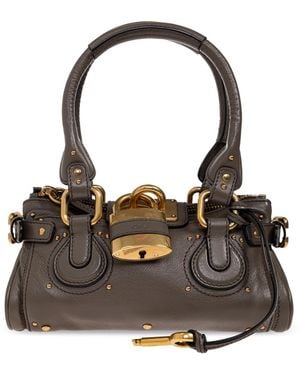 Chloé "Paddington Small" Handheld Bag - Grey