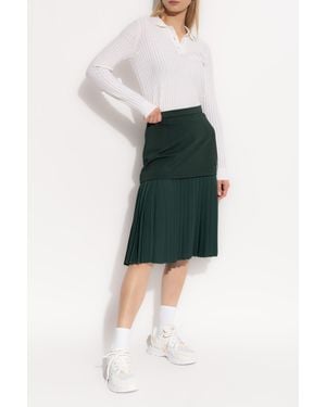 LACOSTE RUNWAY Skirt With Pleated Hem - Green